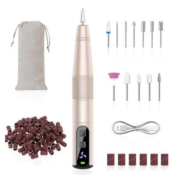 Cordless Nail Drill Set, Electric Nail Files & Buffers Drill Nails for Gel Nail